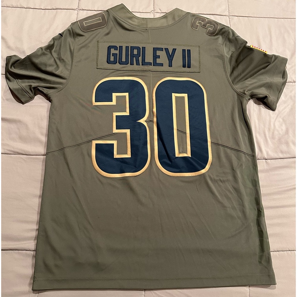 4x🎉HP🎉 LA Rams Nike Jersey SALUTE TO SERVICE Special Edition 🇺🇸 Gurley II #30 - Picture 16 of 16